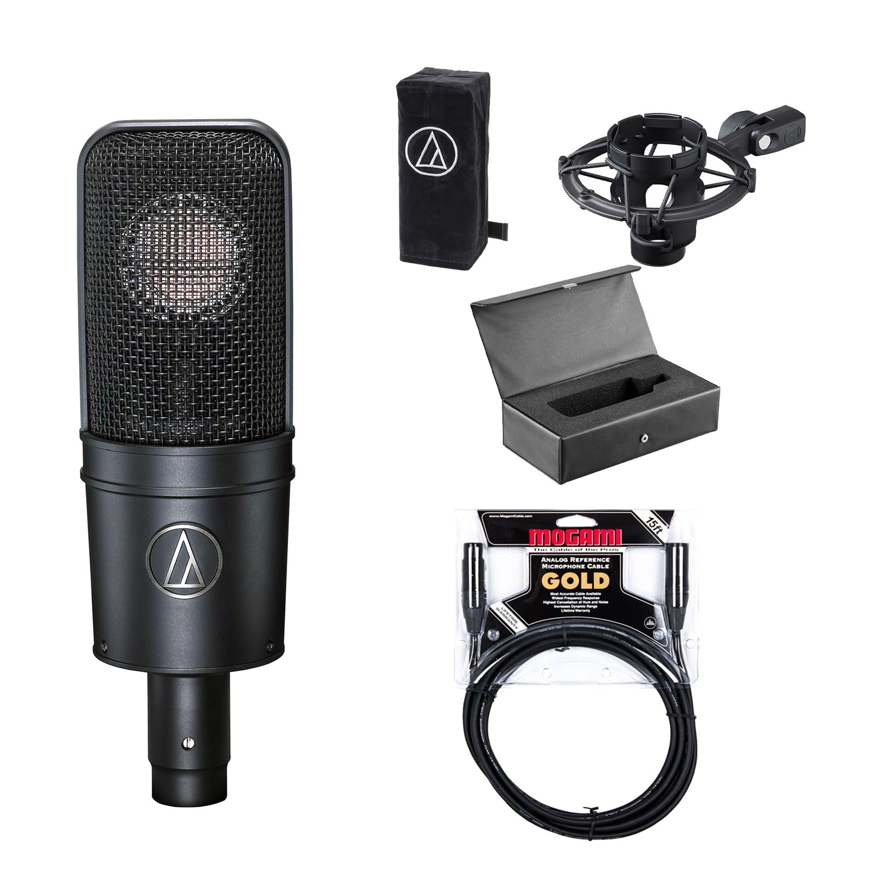 Audio-Technica AT4040 Microphone Bundle with 15ft Mogami Gold