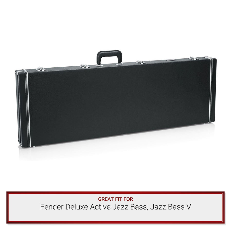 Gator Deluxe Wood Case fits Fender Deluxe Active Jazz Bass, Jazz Bass V