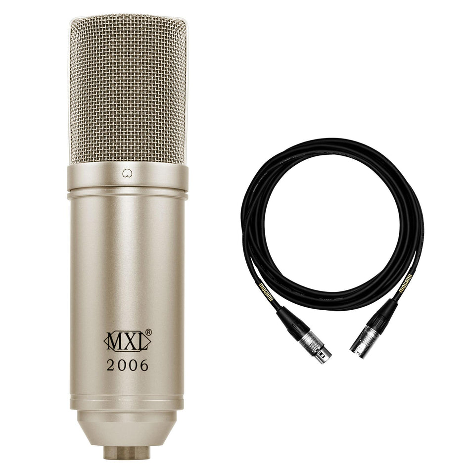 MXL 2006 Microphone w/ Premium 15-foot XLR Mogami Cable Bundle