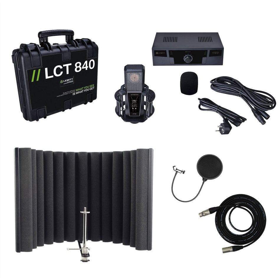 Lewitt LCT 840 Microphone Bundle with sE Electronics RF-X, Pop Filter, XLR Cable