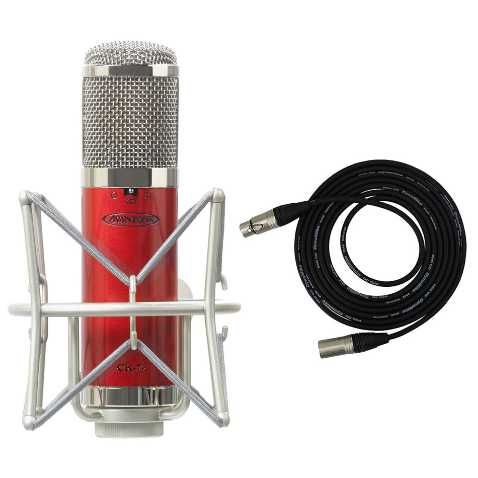 Avantone CK-7+ Condenser Microphone w/ Pro Co EXMN-15 XLR Cable Bundle