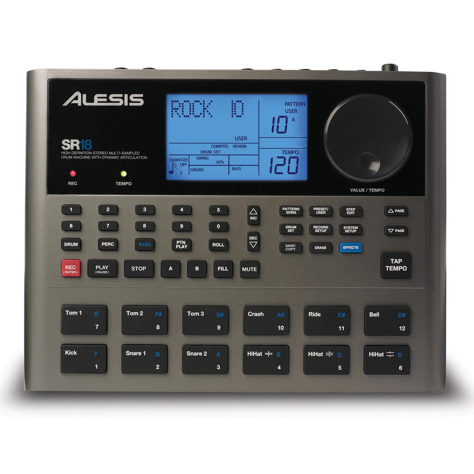 Alesis SR18 Drum Machine w/ Effects - SR-18 Portable