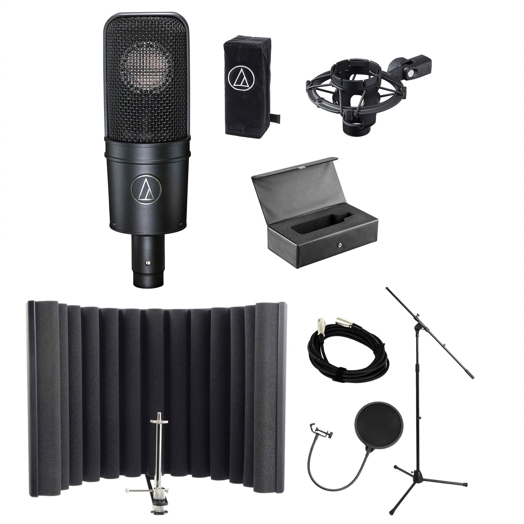 Audio-Technica AT4040 Bundle with sE Electronics RF-X, Pop Filter, Stand &  Cable