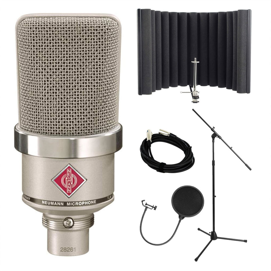 Neumann TLM 102 Nickel Bundle with RF-X, Pop Filter, Stand & Cable