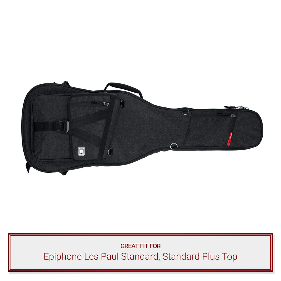 Black Gator Case fits Epiphone Les Paul Standard, Standard Plus Top