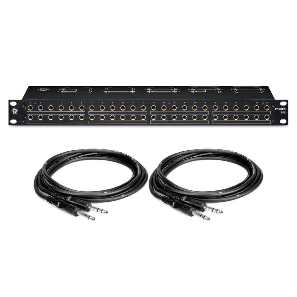 Black Lion Audio PBR TRS 48-Point 1/4" Patchbay w/ TRS Cables Bundle