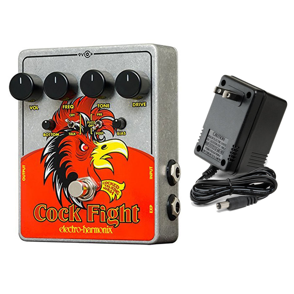 Electro-Harmonix Cock Fight Cocked Talking Wah Effects Pedal w/ Power Adapter