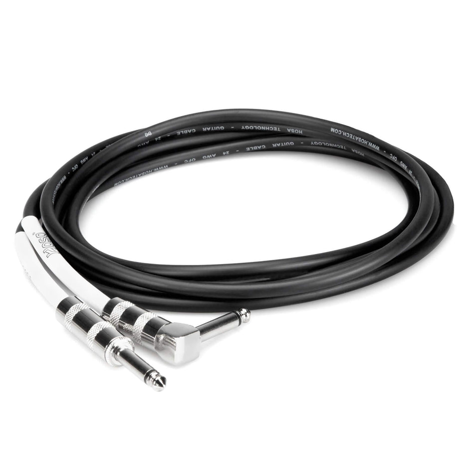 Hosa 20-foot 1/4" Straight to Right-Angle Guitar/Instrument Cable - GTR-220R