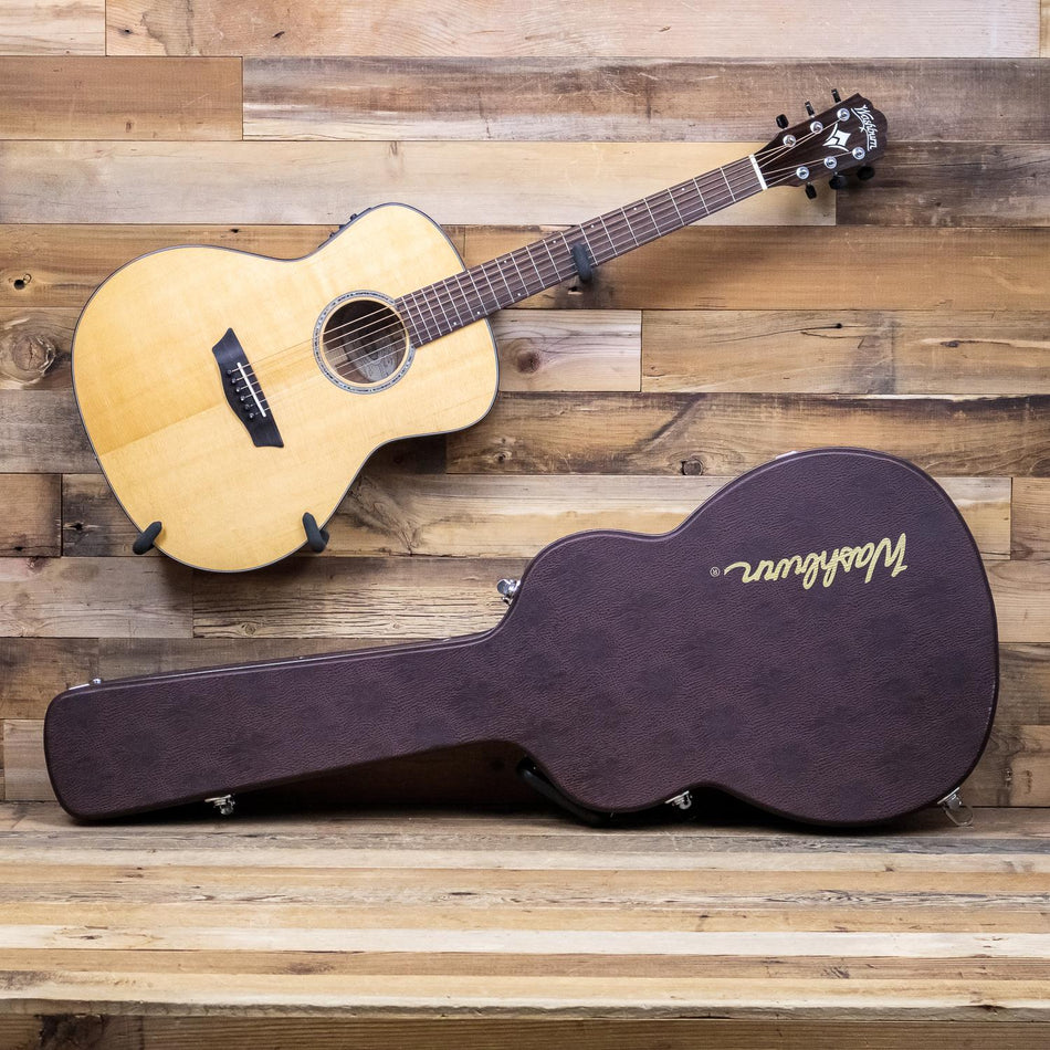 Washburn WLO100SWEK-D Woodline Solidwood Series Orchestra Cutaway Acoustic-Electric Guitar with Case