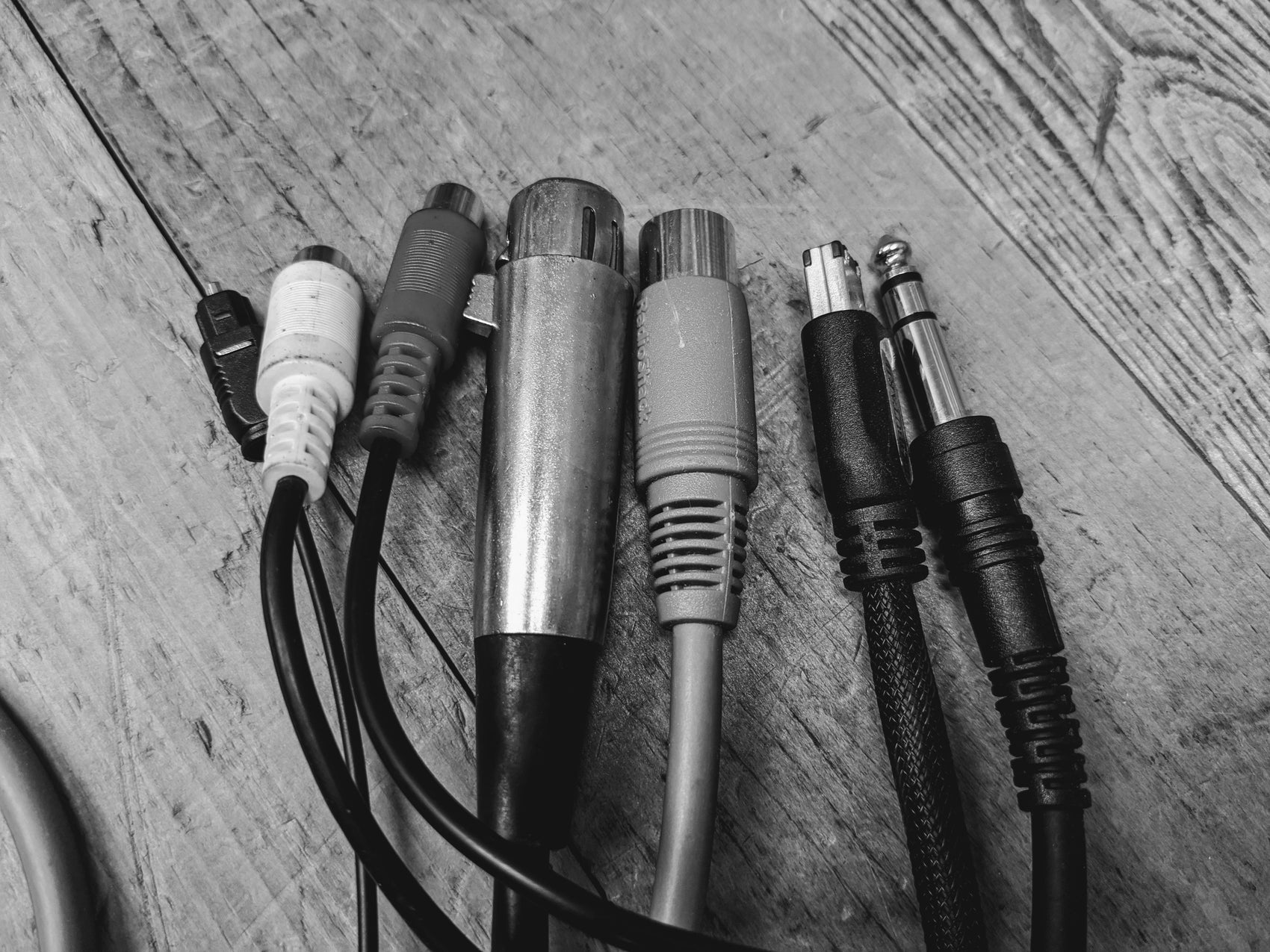 Bundle of Cables on Table