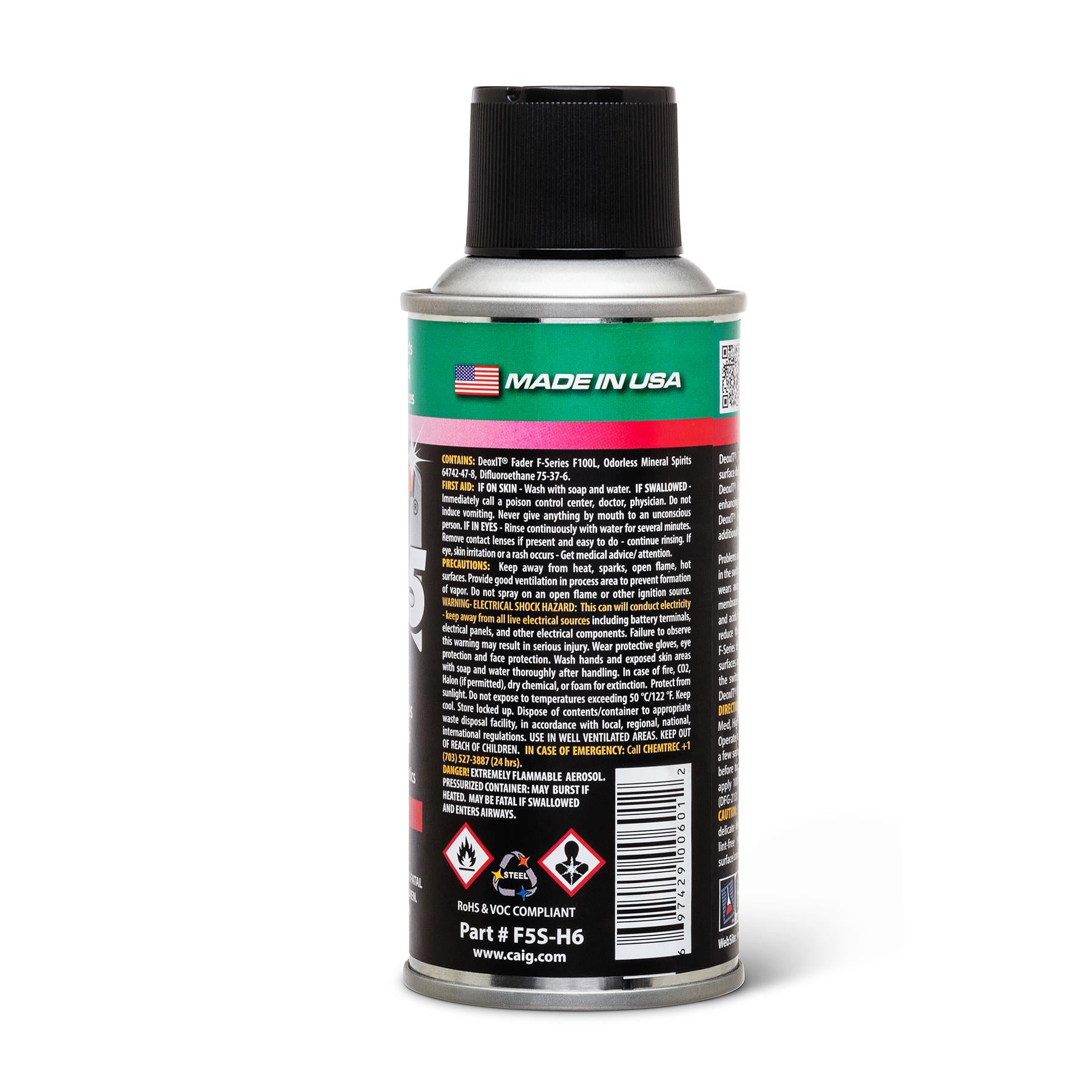 Hosa CAIG DeoxIT FaderLube F5 Contact Cleaner Spray, 5 oz – Pixel