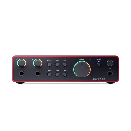Focusrite Scarlett 2i2 (4th Gen) USB Interface Bundle with MXL 550/551R Microphone Kit & Cables