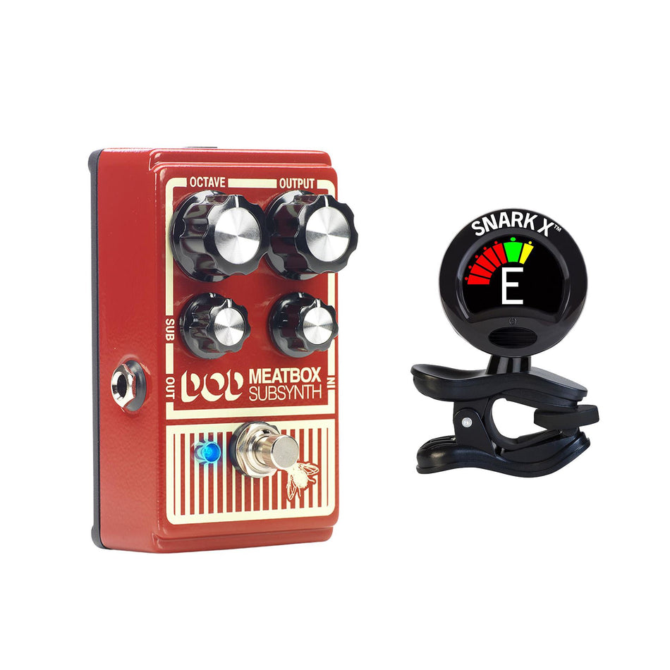 Digitech DOD Meatbox Sub Synth Pedal Bundle with Snark X Clip-On Tuner