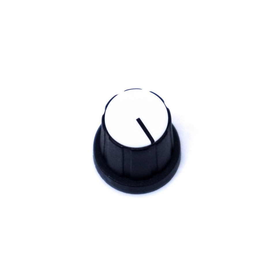 PixelGear Black D-Shaft Knob with White Cap for Lexicon PCM 41, PCM 42