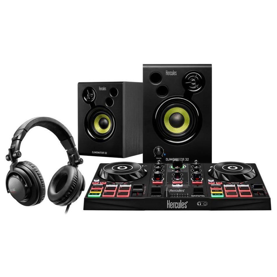 Hercules DJ Learning Kit with Inpulse 200 Controller, Monitors, Headphones