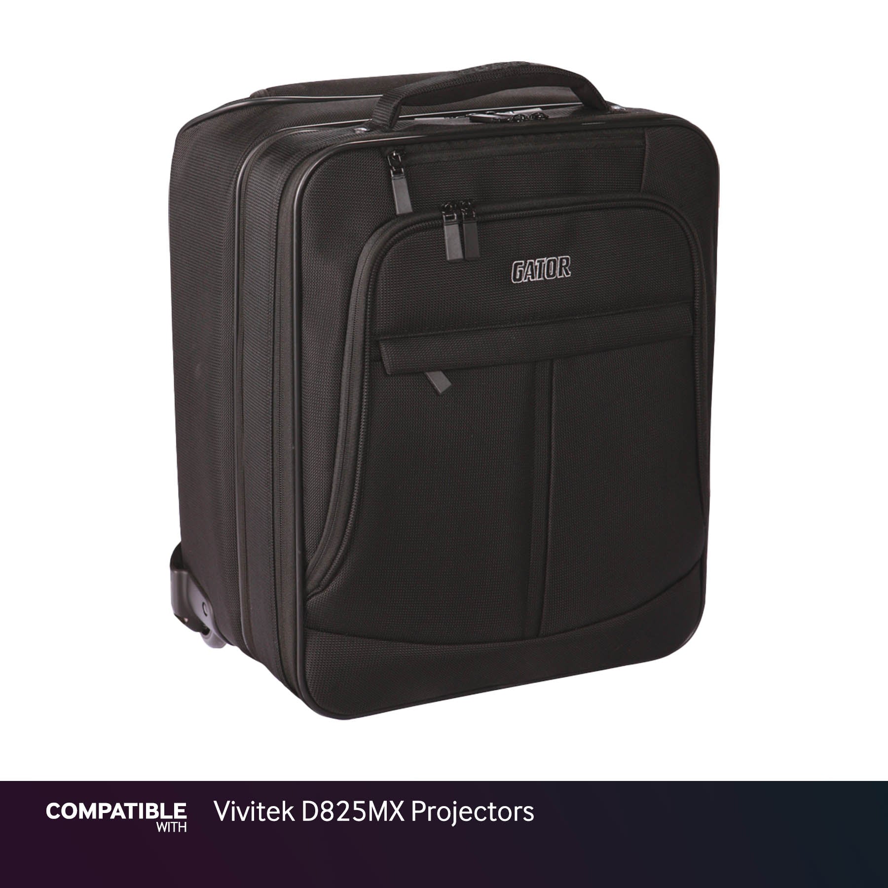 Gator Laptop & Projector Travel Case with Wheels for Vivitek D825MX Projectors