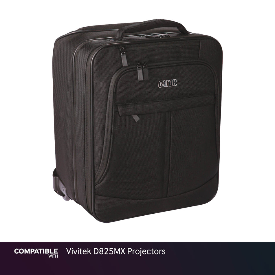 Gator Laptop & Projector Travel Case with Wheels for Vivitek D825MX Projectors