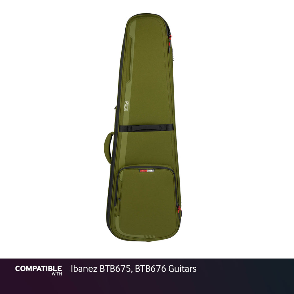 Gator Green ICON Case for Ibanez BTB675, BTB676 Guitars
