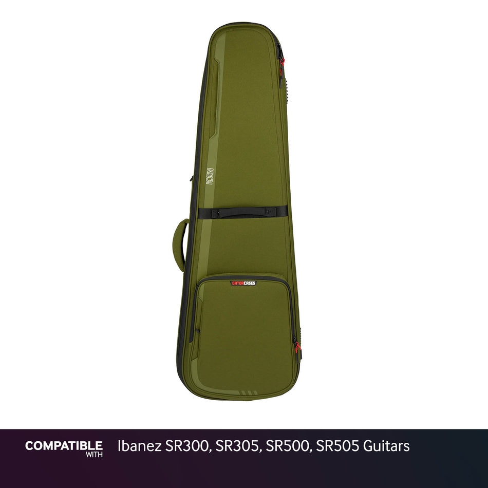 Gator Green ICON Case for Ibanez SR300, SR305, SR500, SR505 Guitars