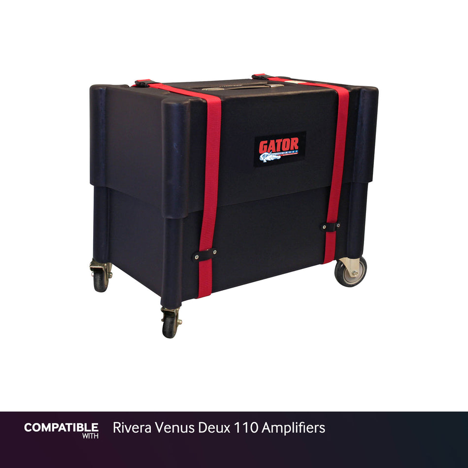 Gator Plastic Amp Transporter with Wheels for Rivera Venus Deux 110 Amplifiers