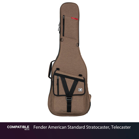 Gator Tan Transit Case for Fender American Standard Stratocaster, Telecaster