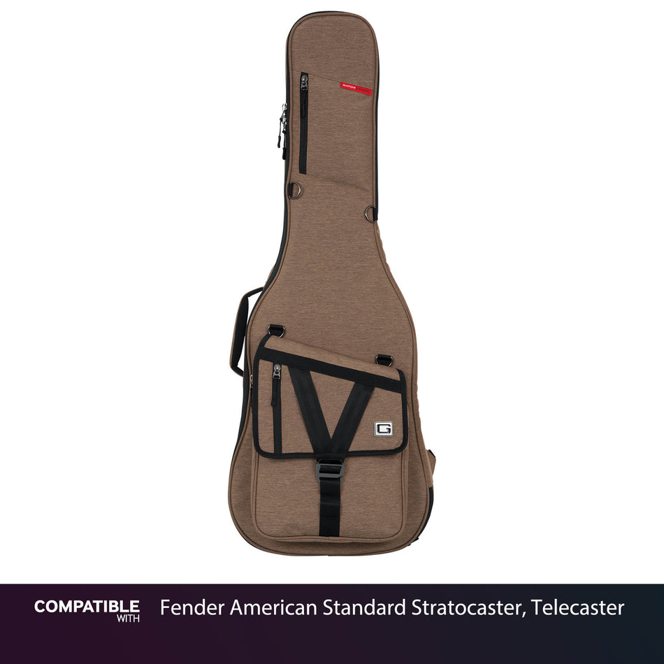 Gator Tan Transit Case for Fender American Standard Stratocaster, Telecaster