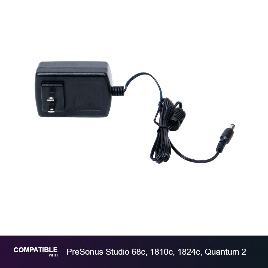 Power Supply Adapter for PreSonus Studio 68c, 1810c, 1824c, Quantum 2