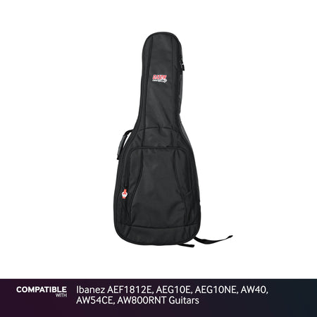 Gator Padded Gig Bag for Ibanez AEF1812E, AEG10E, AEG10NE, AW40, AW54CE, AW800RNT Guitars