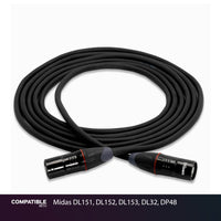 Hosa 50-foot EtherCON Cable for Midas DL151, DL152, DL153, DL32, DP48