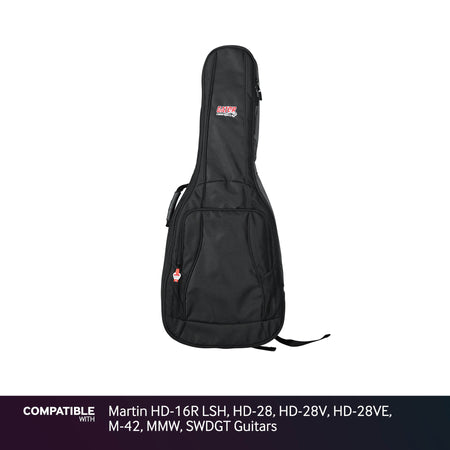 Gator Padded Gig Bag for Martin HD-16R LSH, HD-28, HD-28V, HD-28VE, M-42, MMW, SWDGT Guitars