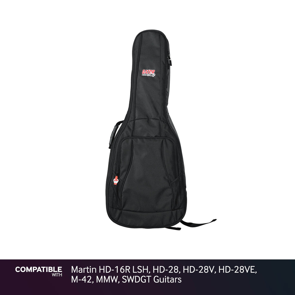 Gator Padded Gig Bag for Martin HD-16R LSH, HD-28, HD-28V, HD-28VE, M-42, MMW, SWDGT Guitars