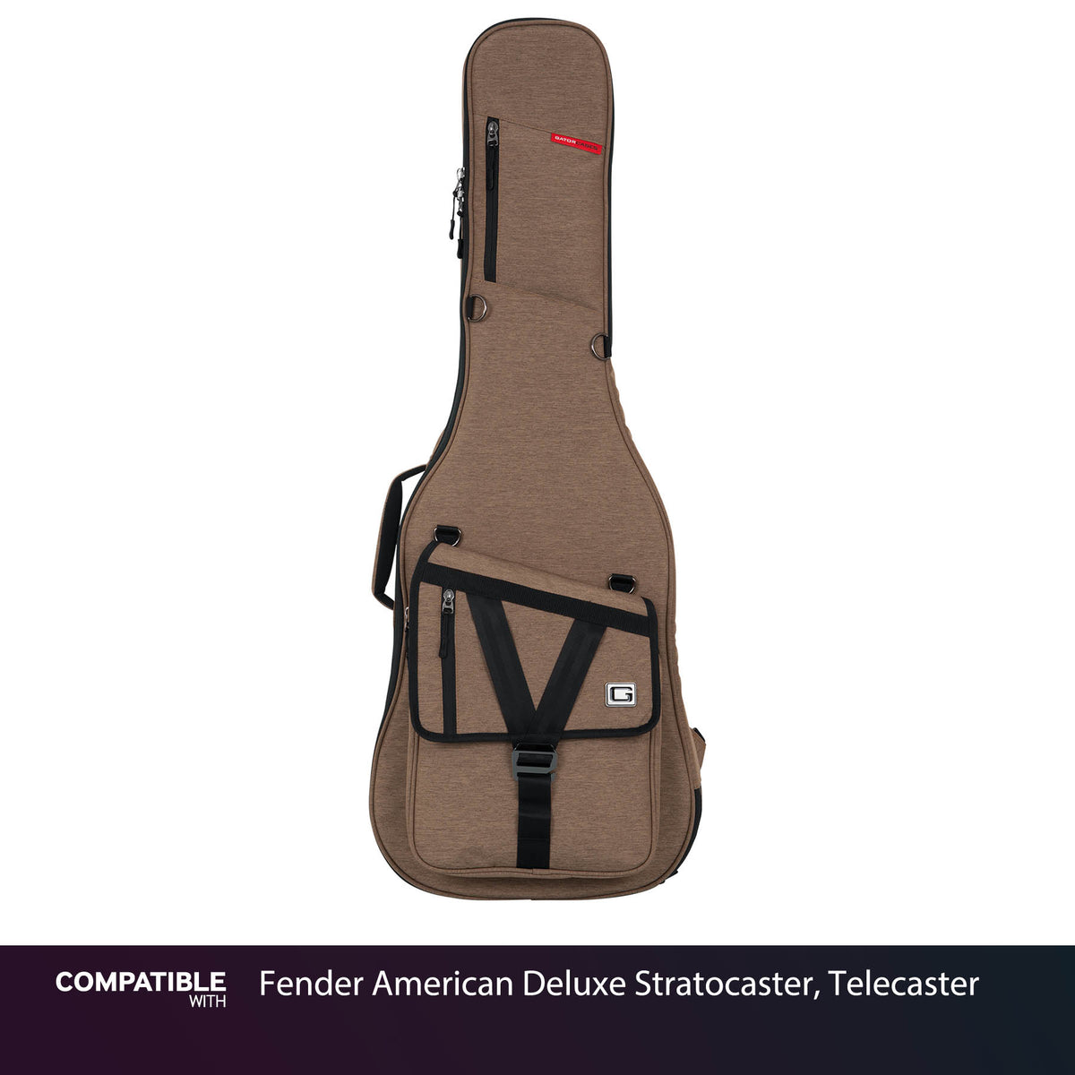 Gator Tan Transit Case for Fender American Deluxe Stratocaster, Telecaster
