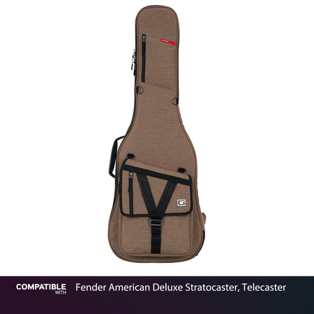 Gator Tan Transit Case for Fender American Deluxe Stratocaster, Telecaster
