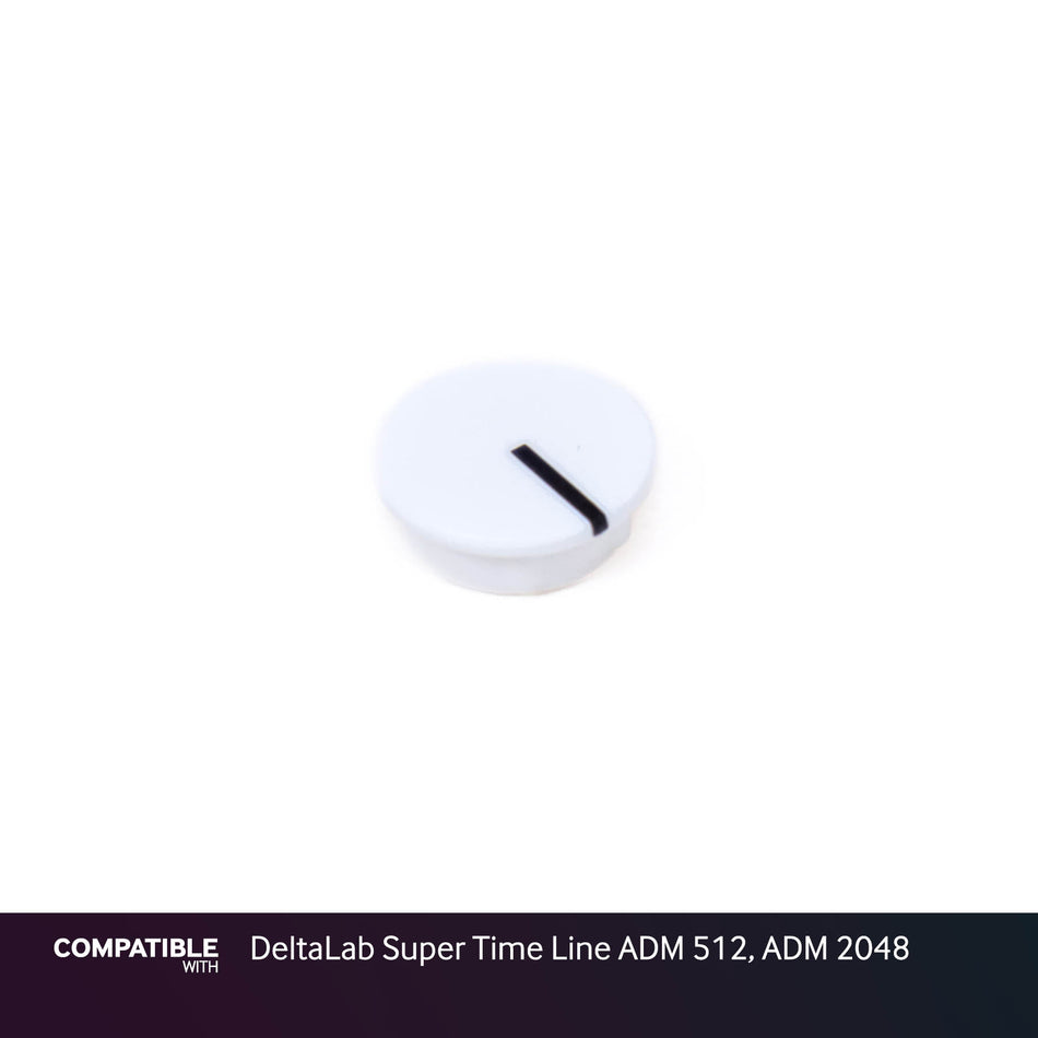 White Knob Cap with Line for DeltaLab Super Time Line ADM 512, ADM 2048