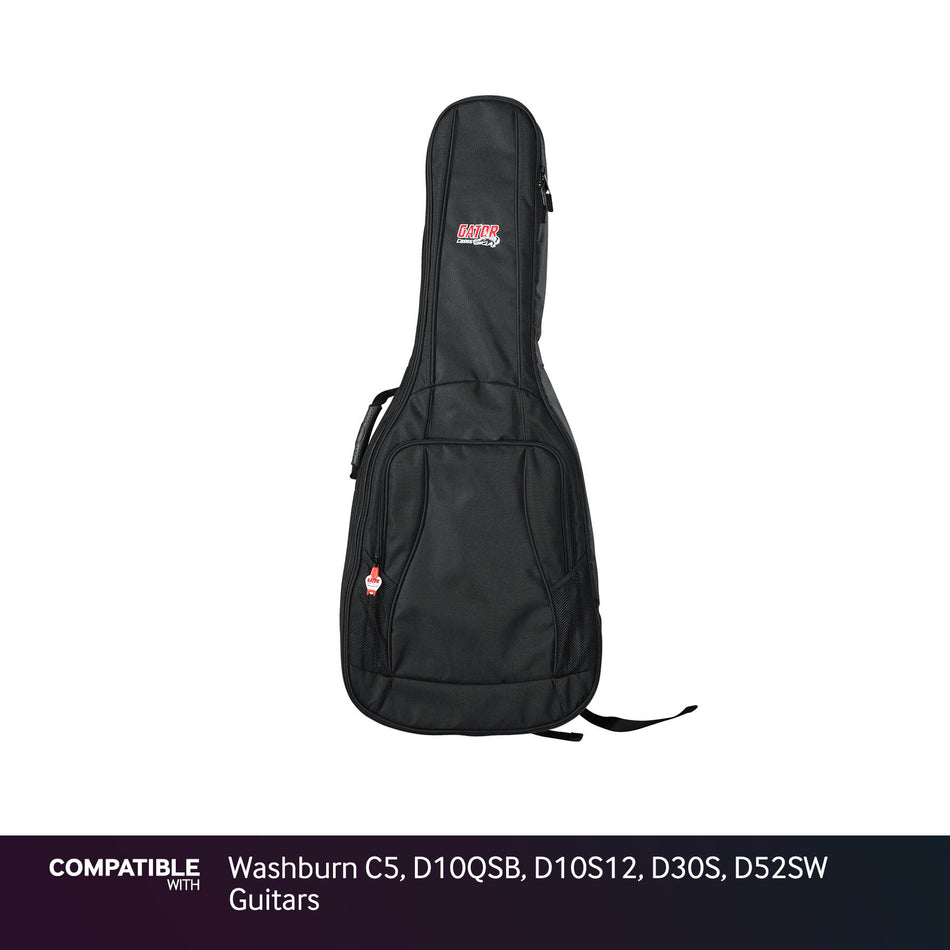 Gator Padded Gig Bag for Washburn C5, D10QSB, D10S12, D30S, D52SW Guitars