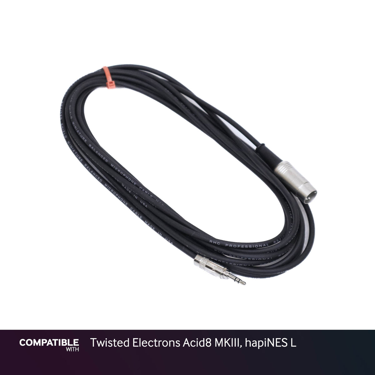 Rapco 1/8" TRS MIDI Type-A Cable for Twisted Electrons Acid8 MKIII, hapiNES L