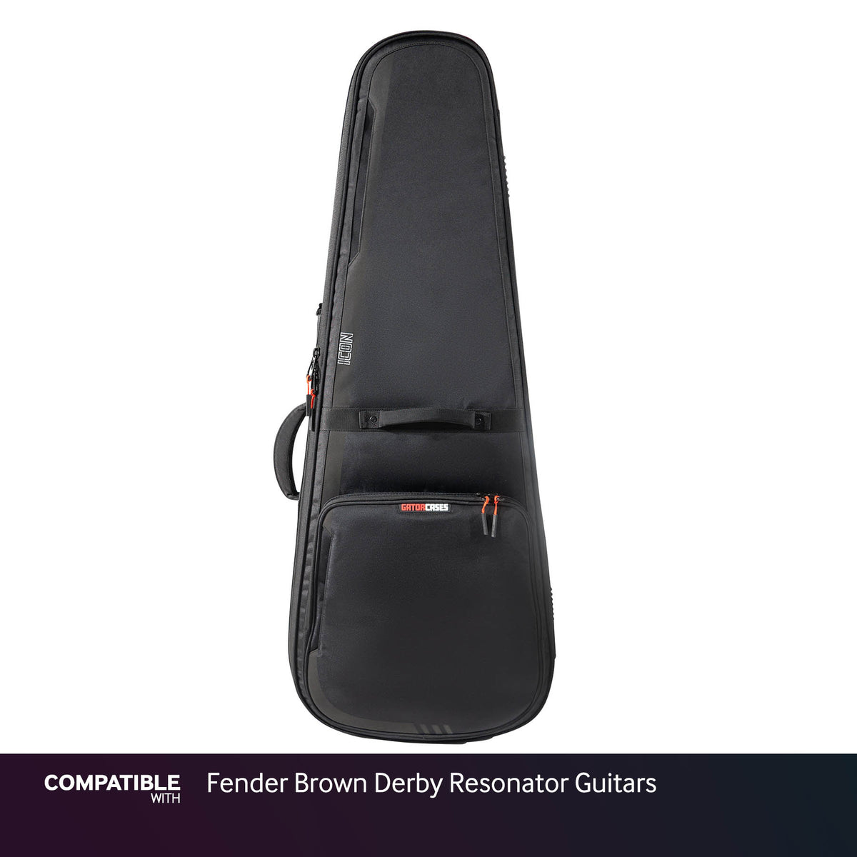 Gator Black ICON Case for Fender Brown Derby Resonator Guitars