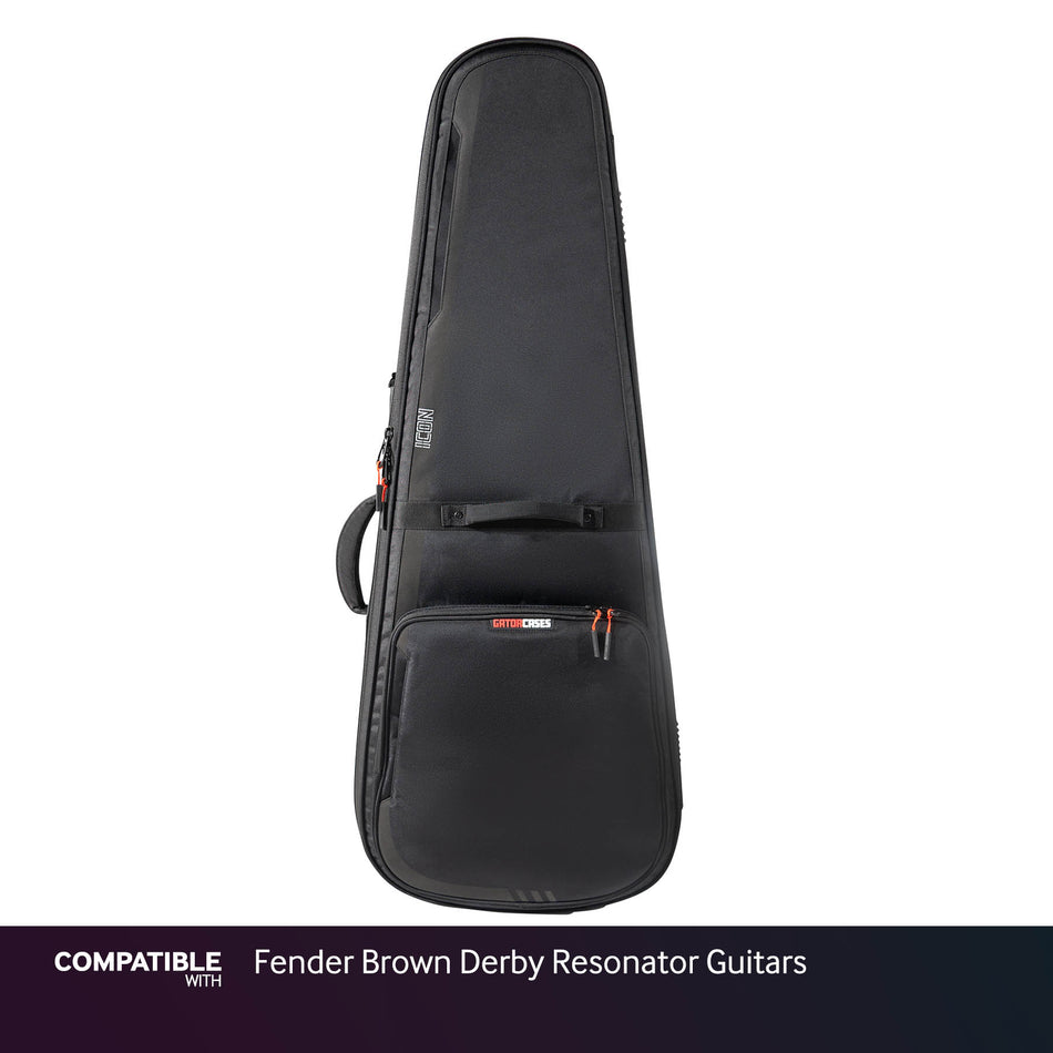 Gator Black ICON Case for Fender Brown Derby Resonator Guitars