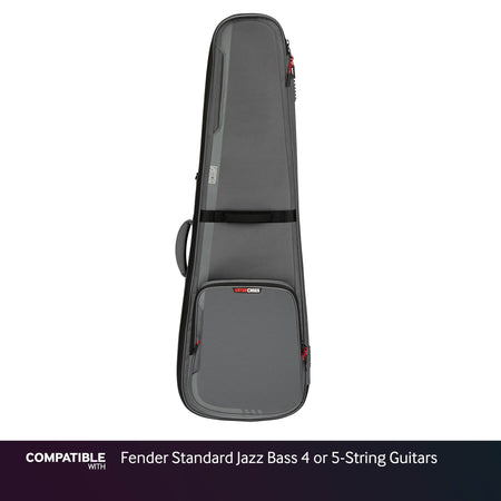 Gator Gray ICON Case for Fender Standard Jazz Bass 4 or 5-String Guitars