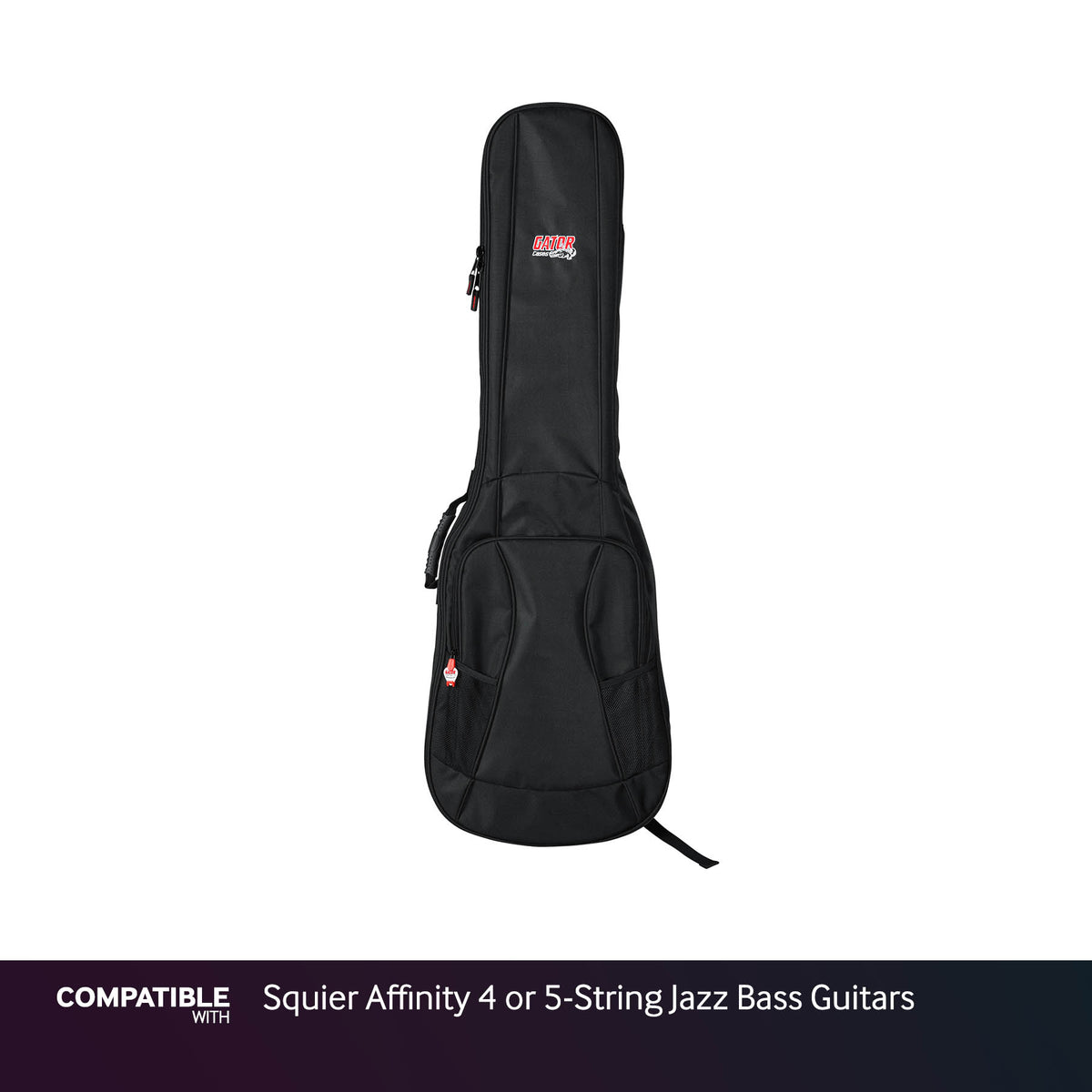 Gator Padded Gig Bag for Squier Affinity 4 or 5-String Jazz Bass Guitars