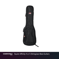 Gator Padded Gig Bag for Squier Affinity 4 or 5-String Jazz Bass Guitars