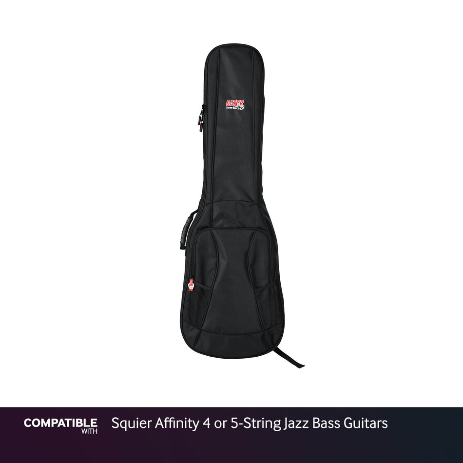 Gator Padded Gig Bag for Squier Affinity 4 or 5-String Jazz Bass Guitars