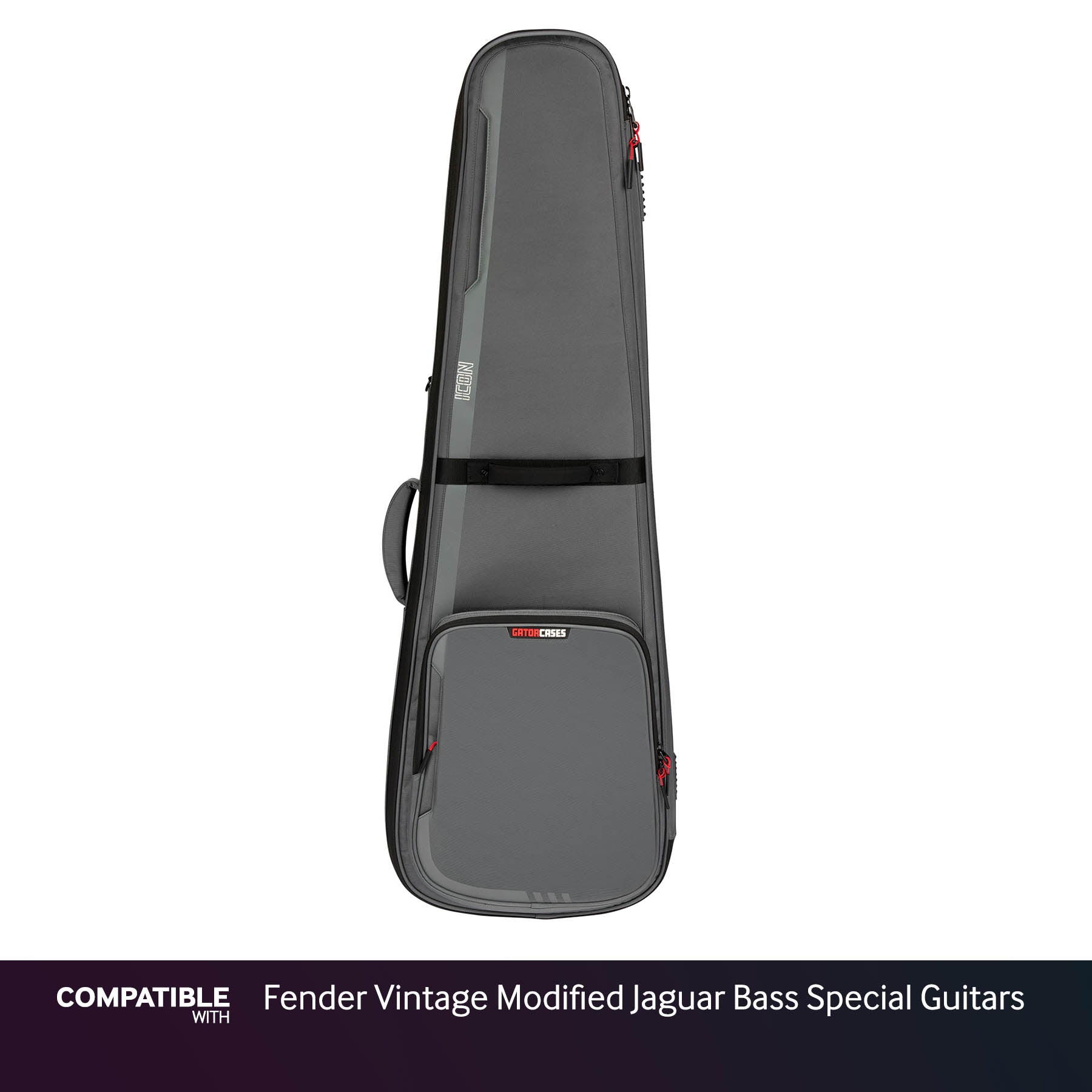 Gator Gray ICON Case for Fender Vintage Modified Jaguar Bass Special Guitars