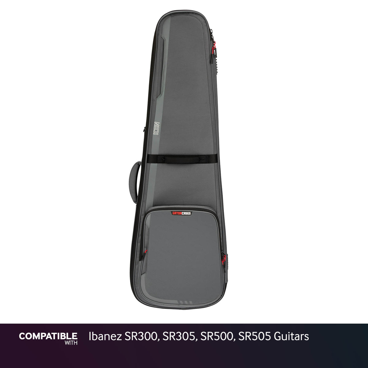 Gator Gray ICON Case for Ibanez SR300, SR305, SR500, SR505 Guitars
