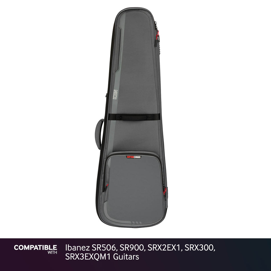 Gator Gray ICON Case for Ibanez SR506, SR900, SRX2EX1, SRX300, SRX3EXQM1 Guitars