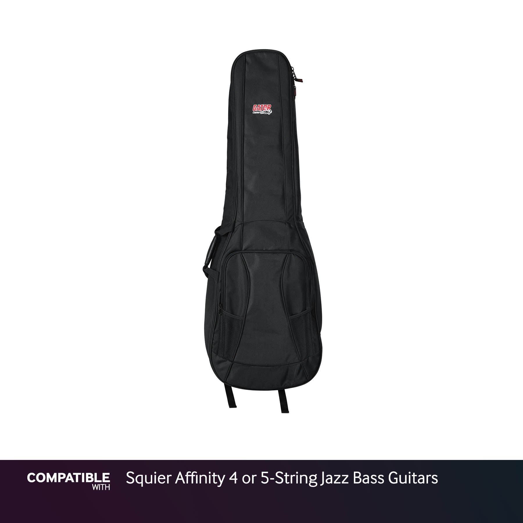 Gator Dual Compartment Gig Bag for Squier Affinity 4 or 5-String Jazz Bass Guitars