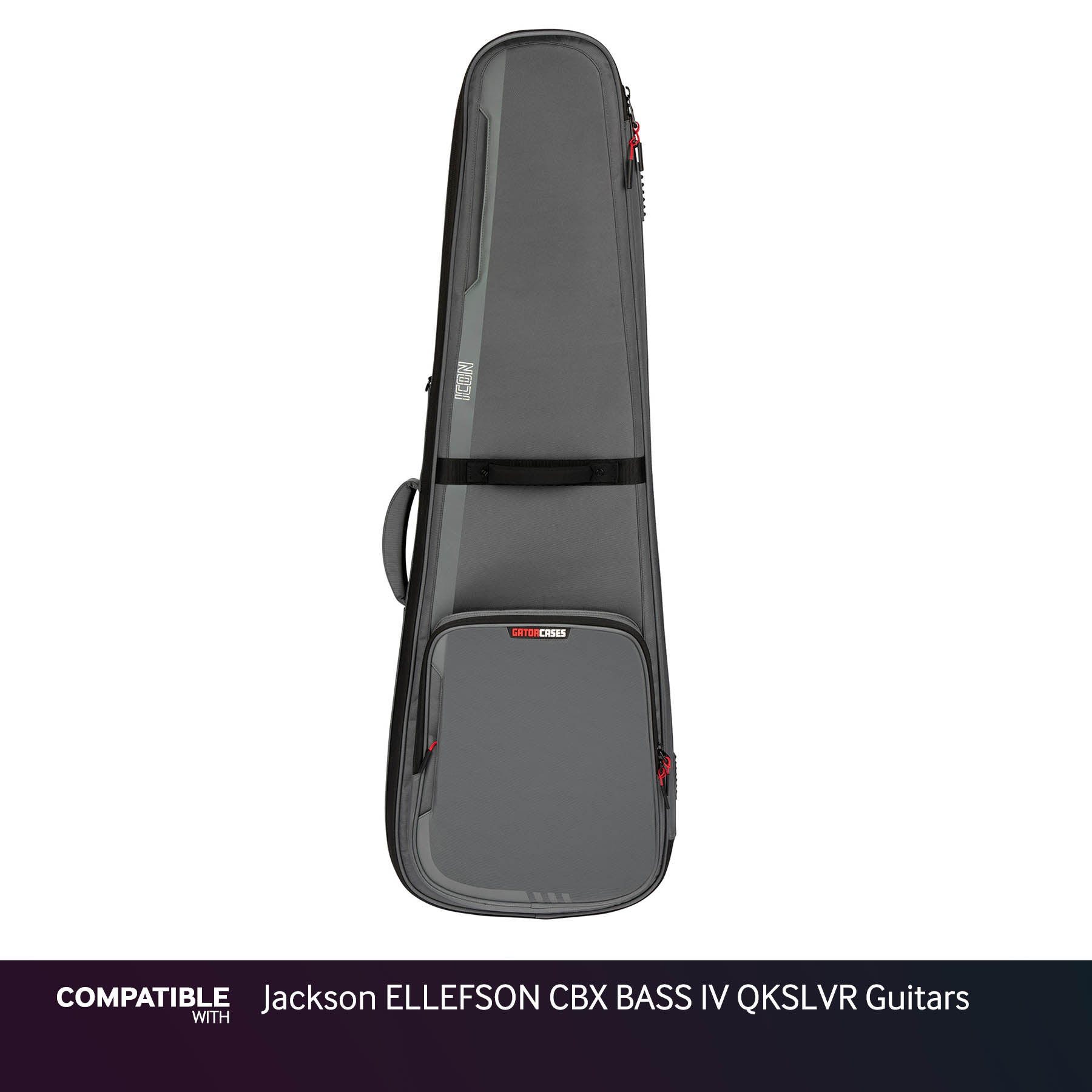 Gator Gray ICON Case for Jackson ELLEFSON CBX BASS IV QKSLVR Guitars
