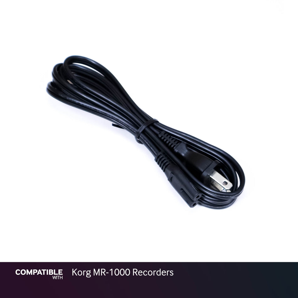 Figure-8 AC Power Cable for Korg MR-1000 Recorders