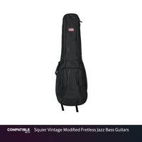 Gator Dual Compartment Gig Bag for Squier Vintage Modified Fretless Jazz Bass Guitars