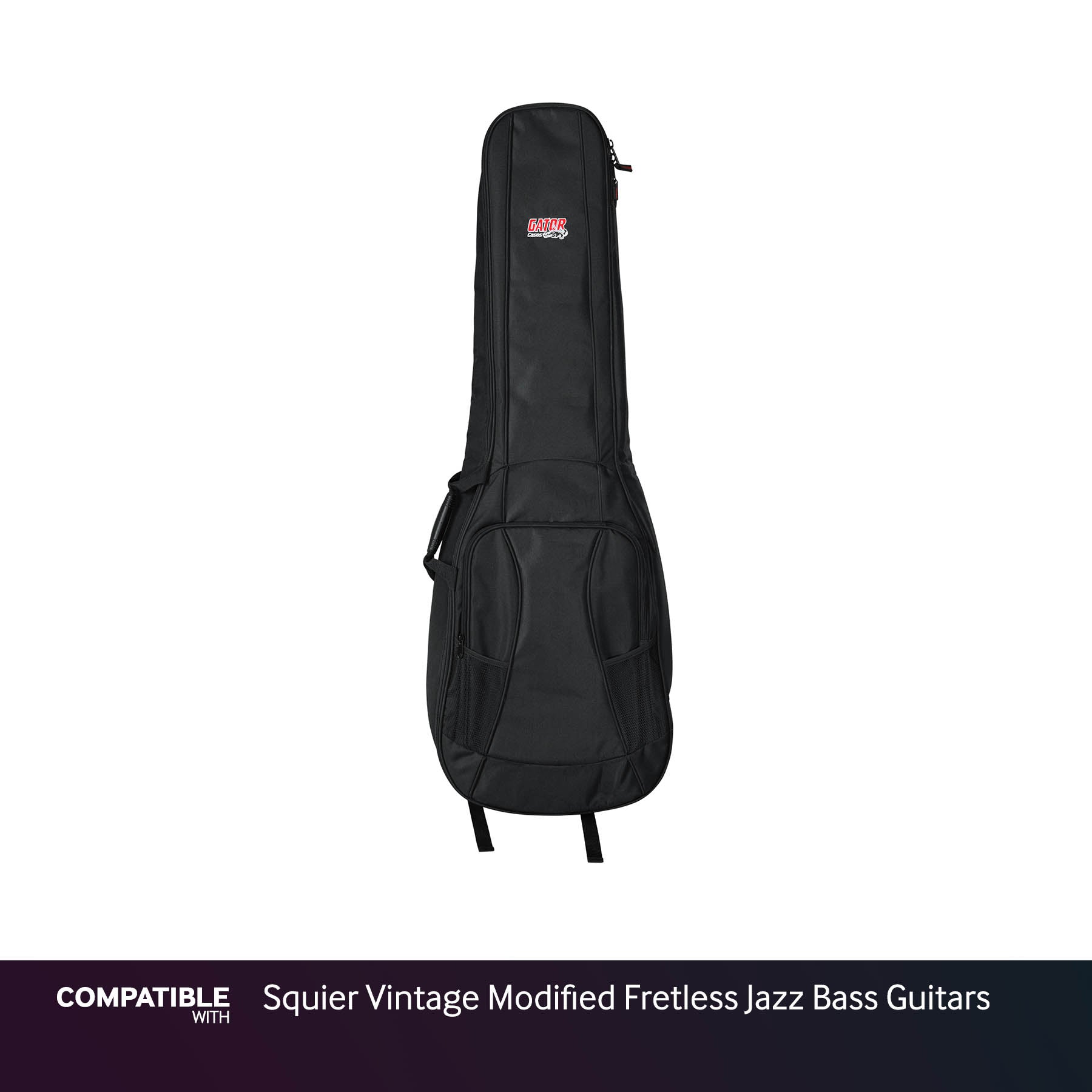 Gator Dual Compartment Gig Bag for Squier Vintage Modified Fretless Jazz Bass Guitars